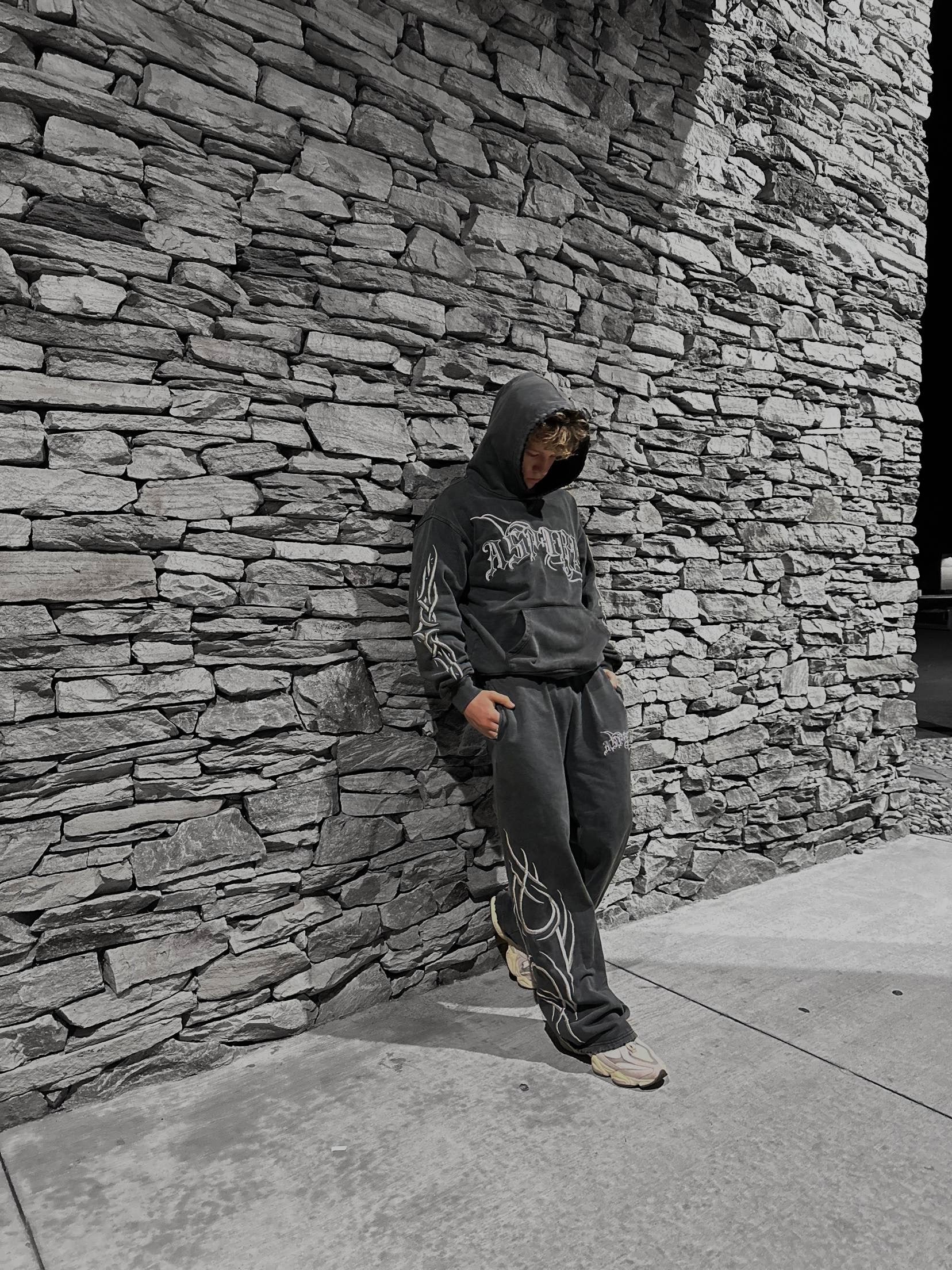 Gray Aspire OG Tribal Hoodie